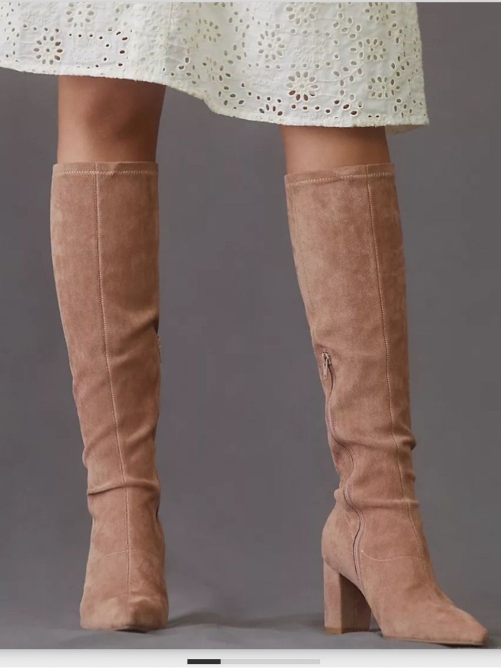 Anthropologie Silent D Komass Knee-High Boots Sand 5W/36W